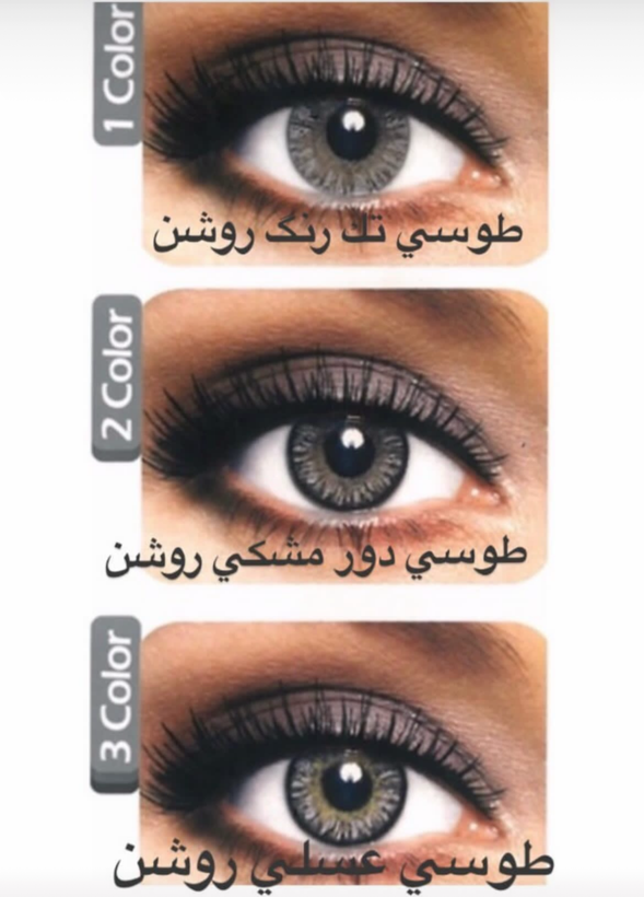 لنز چشم برند الگانس رنگ طوسی