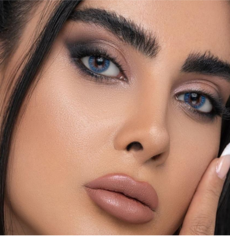 لنز چشم برند فستیوال آبی تک رنگ