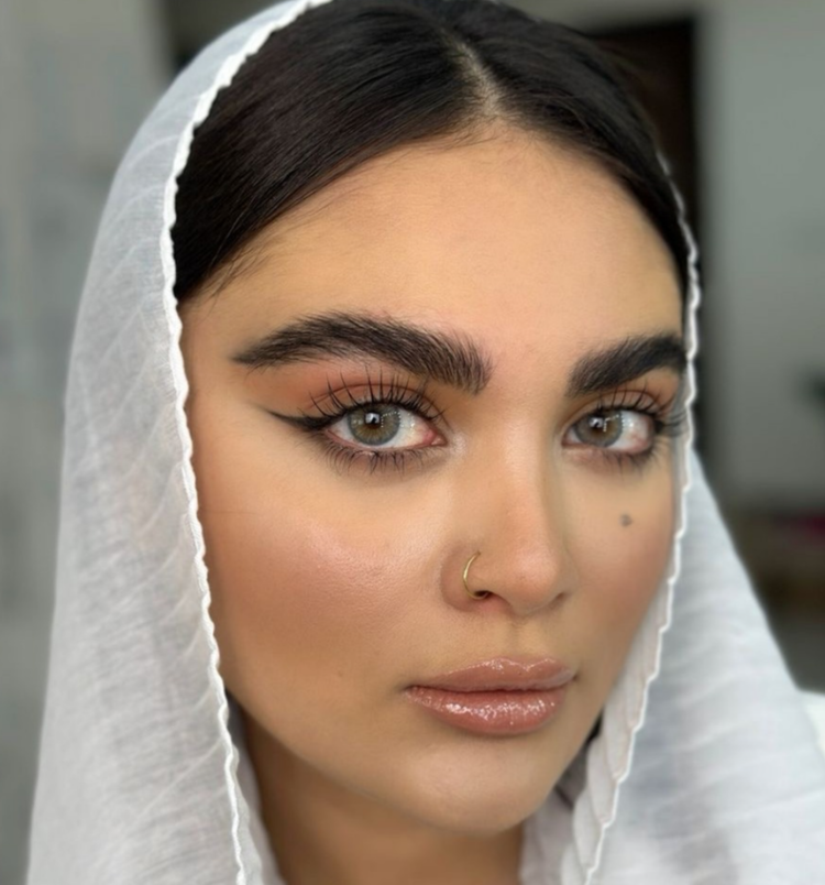 لنز چشم برند آیس کالر رنگ گلد بلو