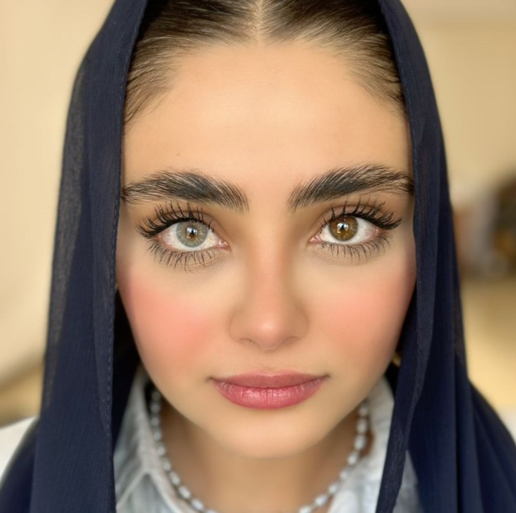 لنز چشم برند آیس کالر رنگ گلد بلو